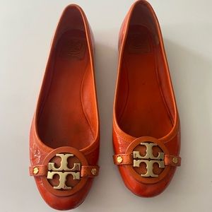 Authentic Tory Burch Orange Flat size 9